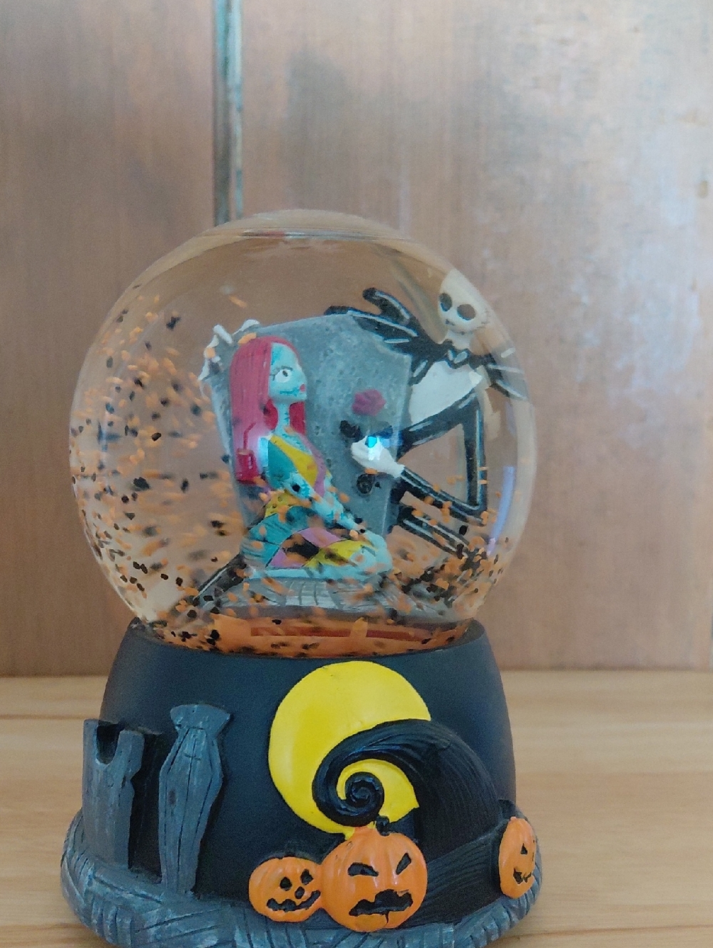 Disney The Nightmare Before Christmas Decorative Snow Globe - Black & Gray Base